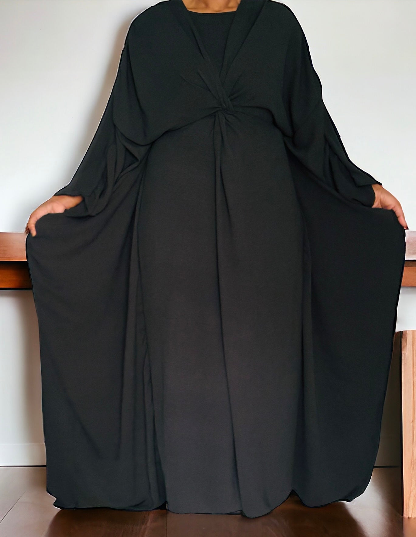 Robe longue « HADJA »  effet cape