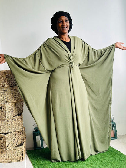 Robe longue « HADJA »  effet cape