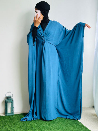 Robe longue « HADJA »  effet cape
